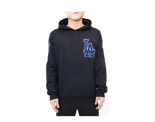 Pro Standard MLB Los Angeles Dodgers Logo Black/Blue P/O Hoodie LLD531601-BLK