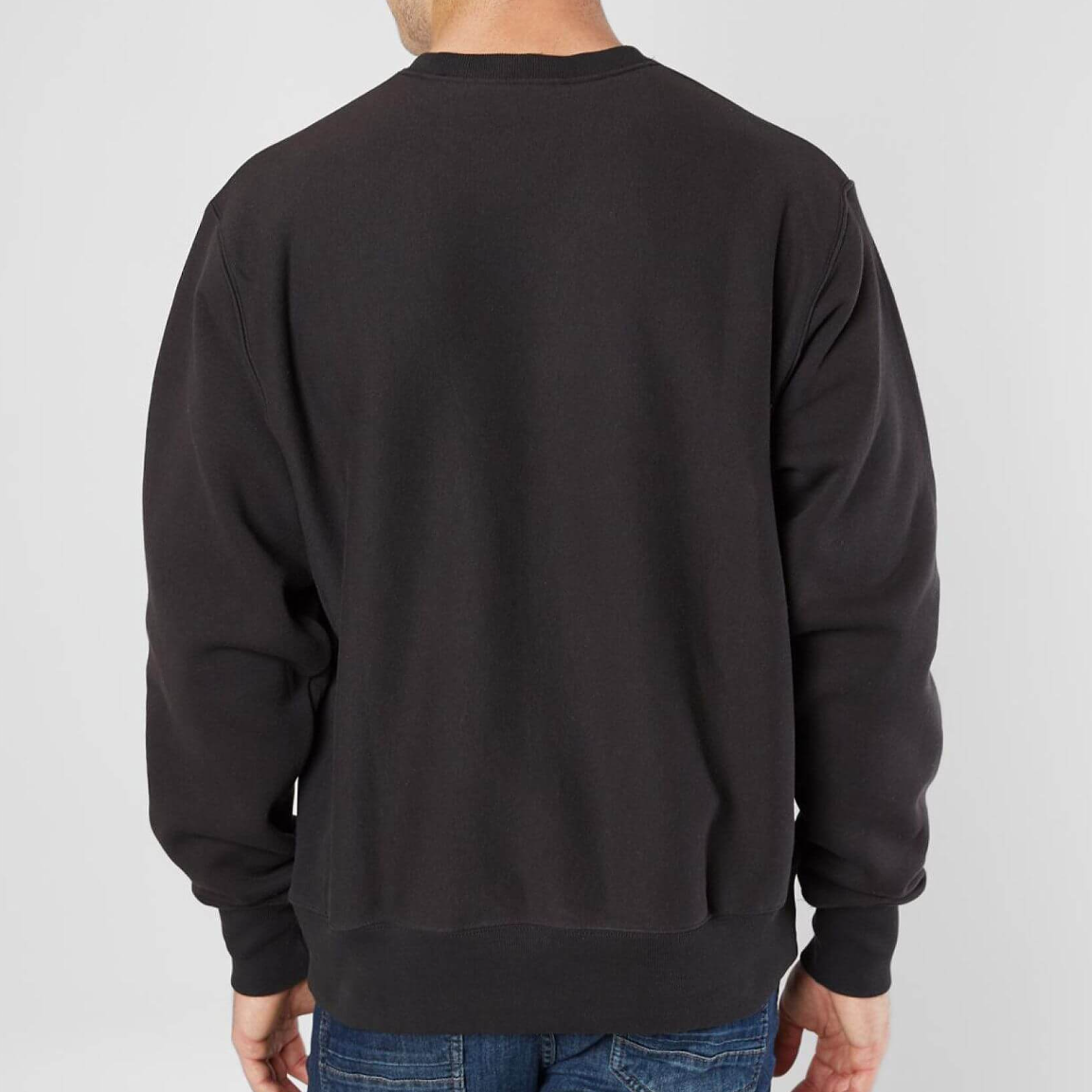 Champion Mens Life Reverse Weave Script "Champion Logo" Crew Neck Sweatshirt