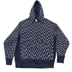 Mens Champion Navy Reverse Weave Pullover Hoodie "All Over Print"