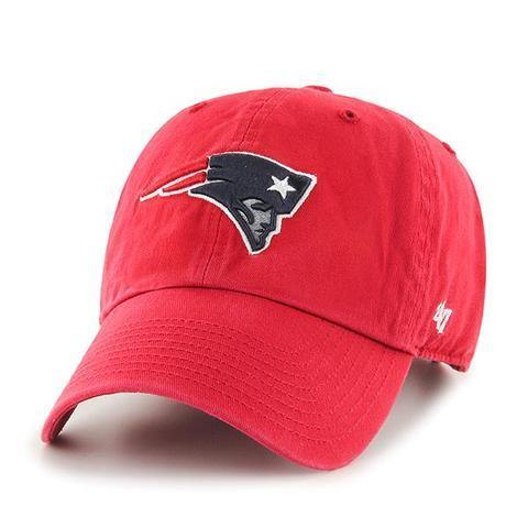 '47 Brand New England Patriots Alternate Clean up Adjustable Hat Red - City Limit NY