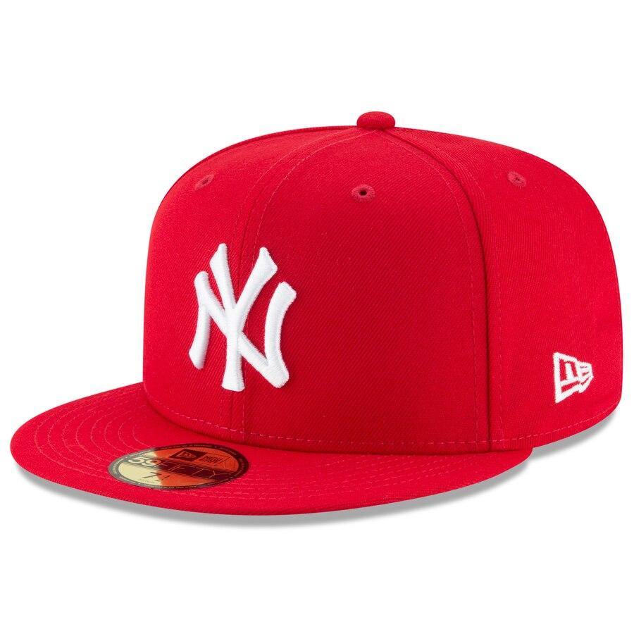 New York Yankees New Era Fashion Color Basic 59FIFTY Fitted Hat - Scarlet - City Limit NY