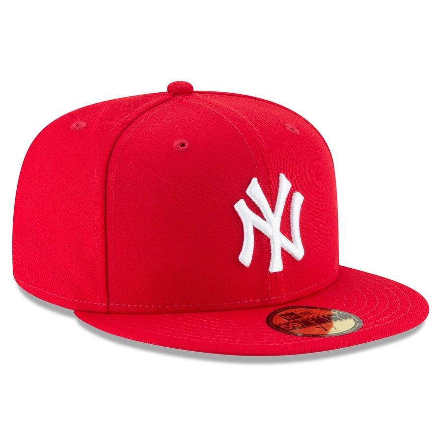 New York Yankees New Era Fashion Color Basic 59FIFTY Fitted Hat - Scarlet - City Limit NY