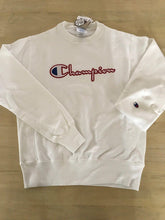 Load image into Gallery viewer, Mens White Champion Reverse Weave Pullover Sweatshirt Champion LOGO - City Limit NY
